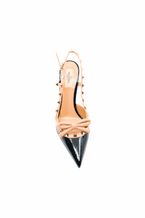 VALENTINO GARAVANI Rockstud Pumps Schwarz-Beige 38.5 – Bild 4