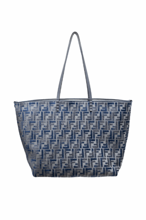 FENDI Tote Bag FF-Logo Blue-Grey Canvas – Bild 2