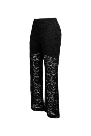 VALENTINO Spitzenhose Palazzo S: Couture Wide-Leg in Nero – Outlet – Bild 2