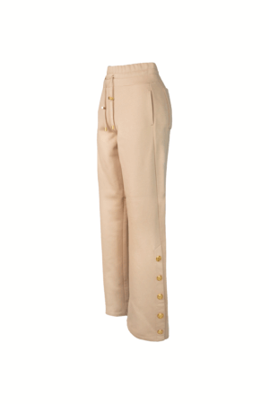 BALMAIN Damen Sweatpants Goldknöpfe Beige Gr. S – Bild 2