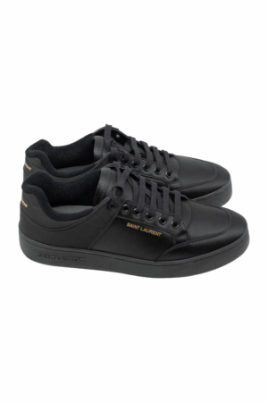 SAINT LAURENT Seiden-Viskose Sneakers - Schwarz (Größe 38)