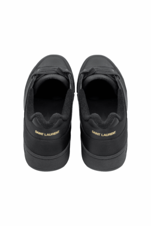SAINT LAURENT Seiden Viskose Sneakers Schwarz EU 38,5 – Bild 3